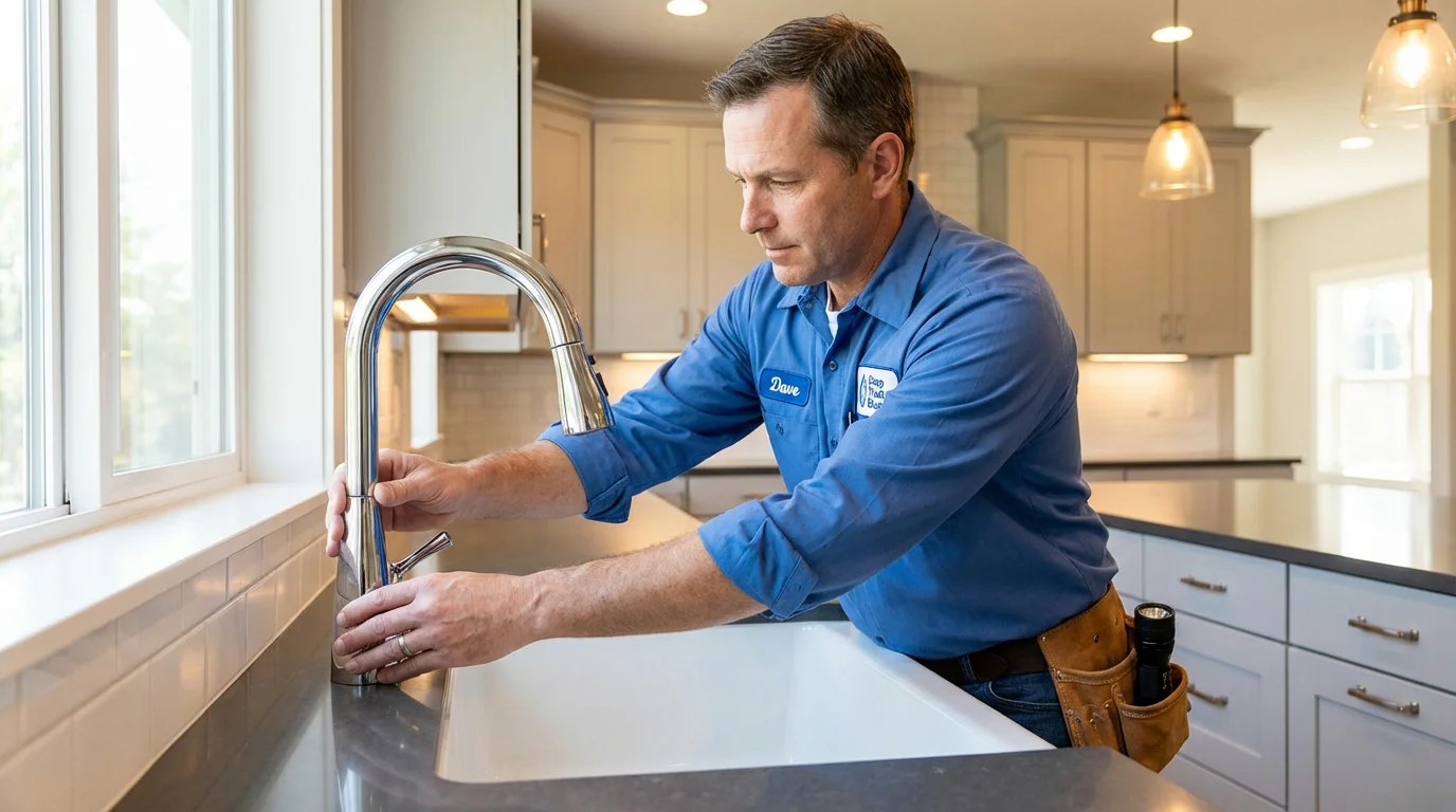 Kitchen faucet installation by Johns Plumbing LLC in Salineville