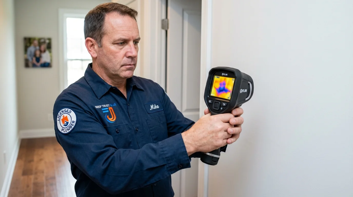 Thermal imaging leak detection by Johns Plumbing LLC in Salineville